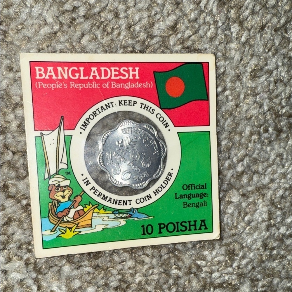 Vintage Sealed Bangladesh Coin in Permeant Holder